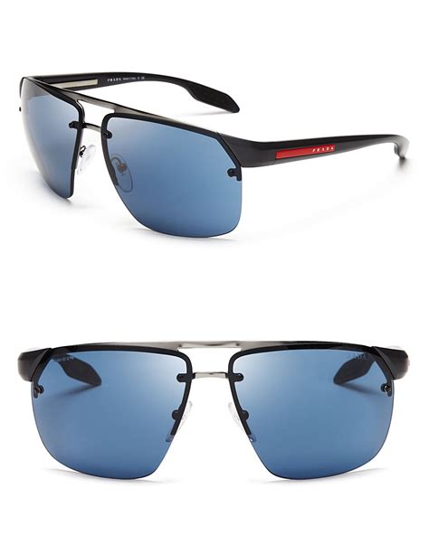 prada sport gunmetal wrap shield sunglasses|Men's Sunglasses .